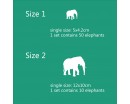 Elephant Pattern Wall Decal Baby Nursery Animal Stickers For Kids Room